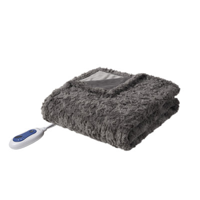 Beautyrest Zuri Oversized Heated Faux Fur Throw