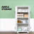 White Farmhouse Pantry Cabinet with 4 Doors and Adjustable Shelves-1578546697