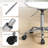  Clear Acrylic Desk Chair Modern Small Acrylic Home Office Chairs with Wheels, Armless Swivel Adjustable Height Vanity Rolling Chair for Office, Home,Silver-2115473347