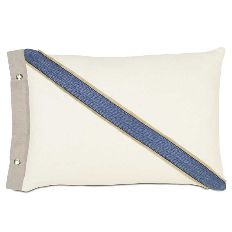 Maritime Linen Lumbar Pillow Cover & Insert