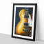 Aged Electric Guitar - Picture Frame Painting Print-56738610-56738613