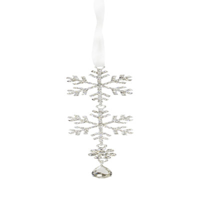 Jewel Tiered Snowflake Holiday Shaped Ornament