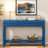 Modern Console Table With Striped Design, 2 Drawers And 2-tier Design-1612161036