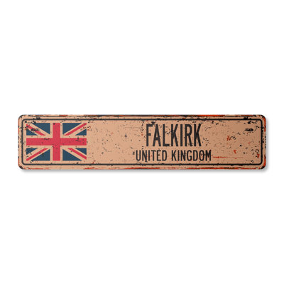 Plaque de rue Falkirk en aluminium 6 po x 24 po