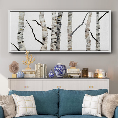 Birch Trees II- Framed Canvas