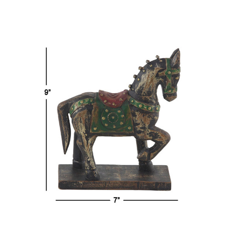 Figurine de bois traditionnel cheval Valez
