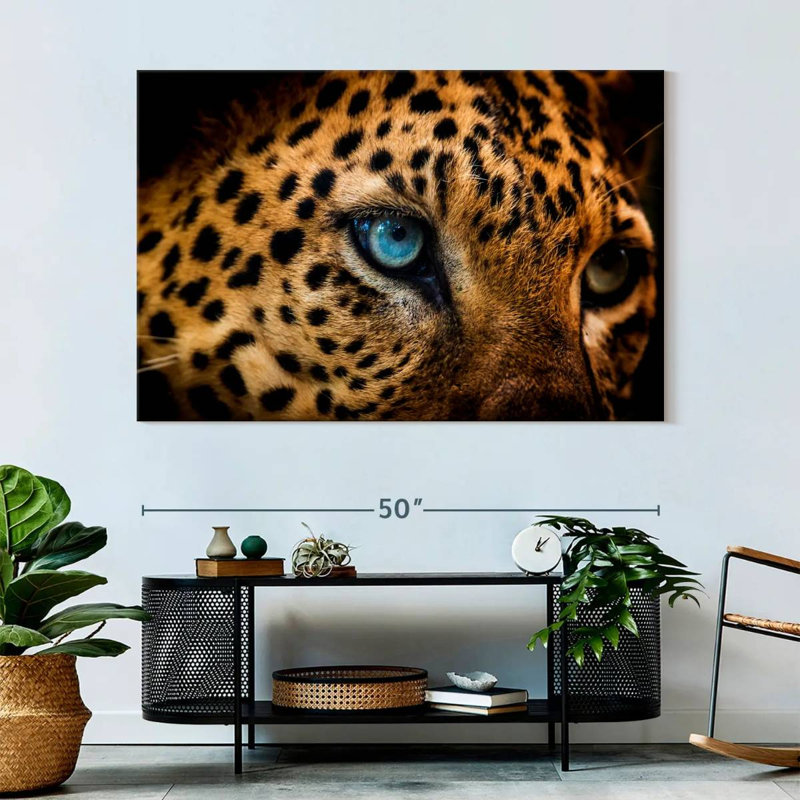 Leopard Eyeing Prey, 34" H x 51" W