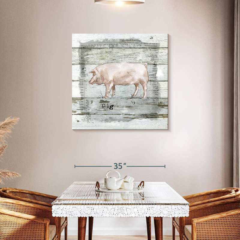 Crowle Farmhouse Collage Pig