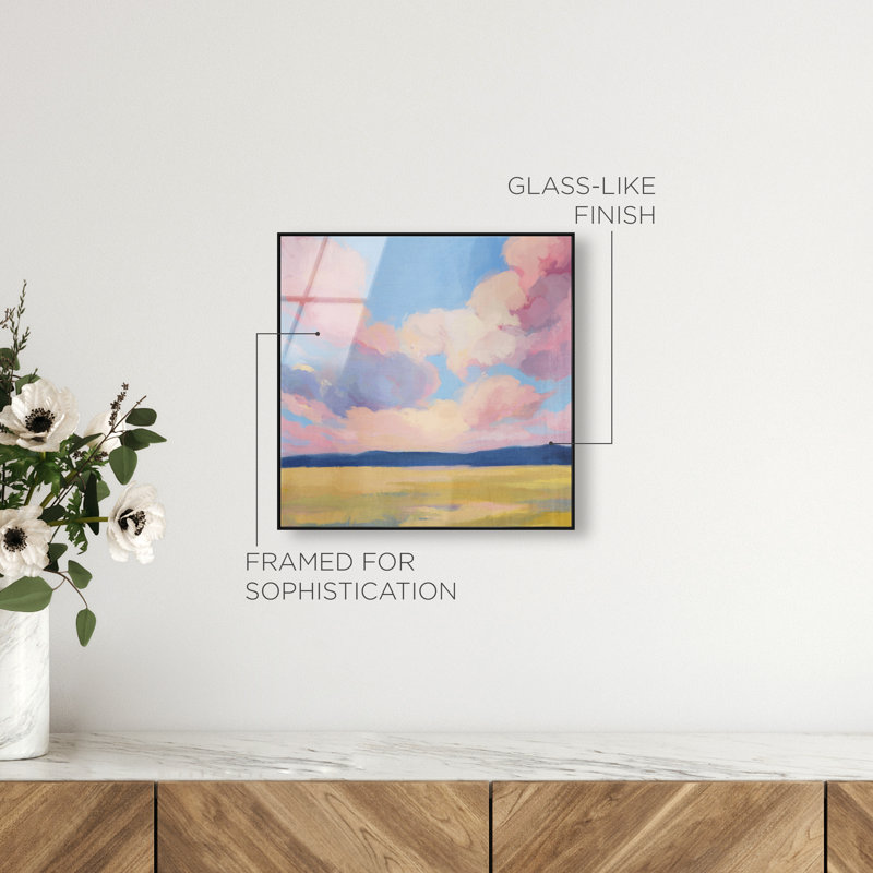 Blushing Sky Print by Oliver Gal, 41" H x 41" W, Black Floater Frame