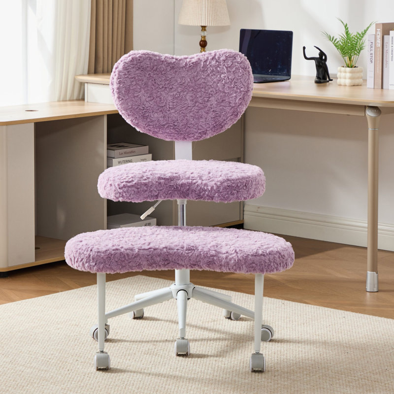 Fauteuil de méditation artificiel, Fausse fourrure, Violet