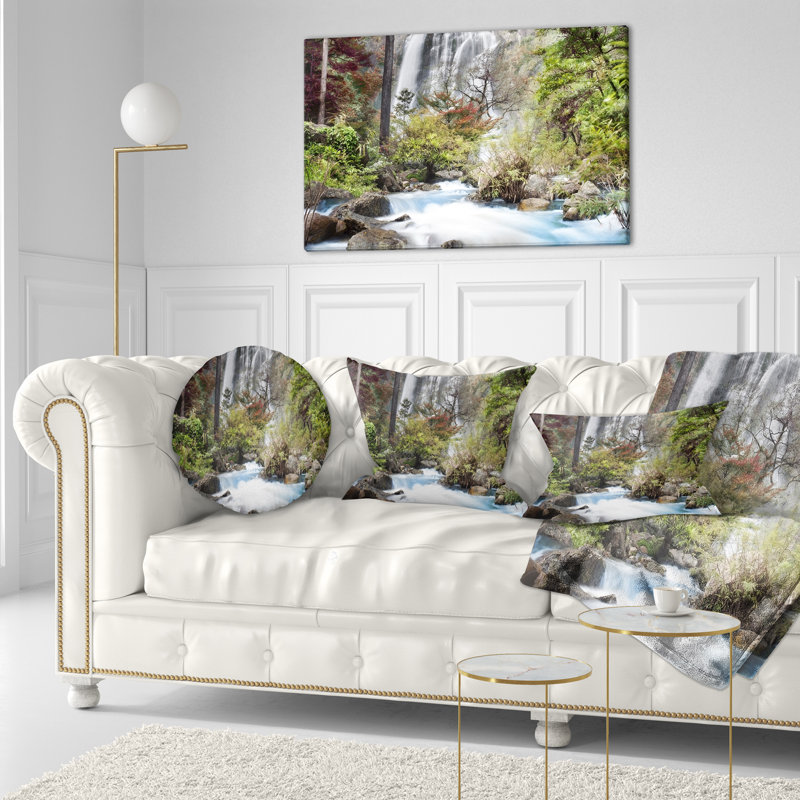 « blue klonglan cascade », impression sur toile, H 20 po x l 40 po x P 1po, Toile tendue