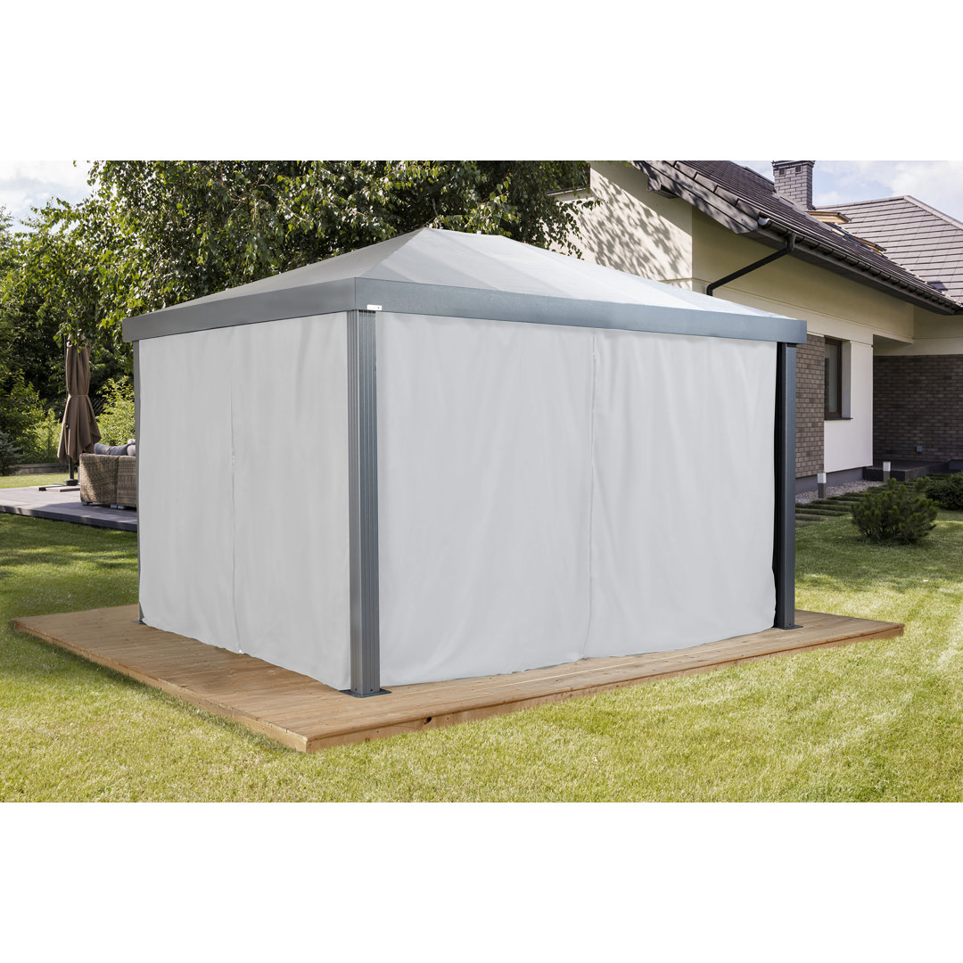 Sojag White Curtain for Monteserra Gazebo, 10 ft. x 12 ft., Poly Sojag