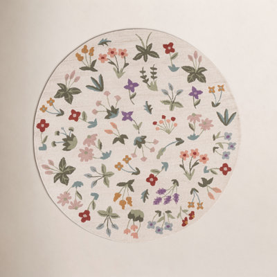 Hand-Tufted Wool Floral Outdoor Rug