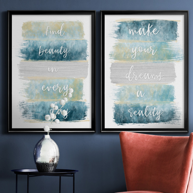 «Find Beauty» - ensemble de 2 reproductions d'art, H 30,5 po x l 42,5 po x P 3 po, H 31,5 po x l 47 po x P 1,5 po