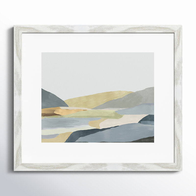 Blair «Warm Hills II», reproduction d'art sur papier encadrée, H 13 po x l 15 po x P 0,75 po, Papier avec cadre blanc