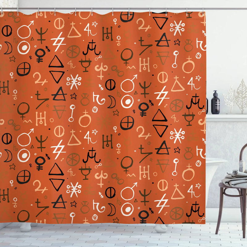 Rideau de douche simple western aztec spirituel Cearbhall, l 69 po x L 70 po