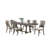 Transitional Style 2Pcs Side Chairs Antique Gray Solid Wood Gray Fabric Dining Room Furniture Chair Turned Legs