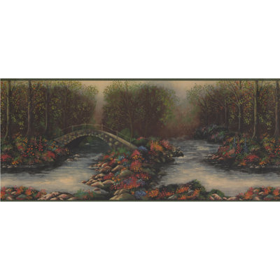 Bordure de papier peint Stegeman Nature Forest Creek