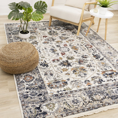 Tapis oriental gris / crème Rojas