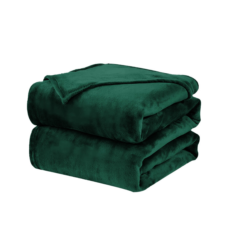 Reversible Faux Fur Mink Fleece Blanket Throw - Ultra Soft Plush Luxury Sofa & Bed Throw, Warm Light, King 200cm x 240cm
