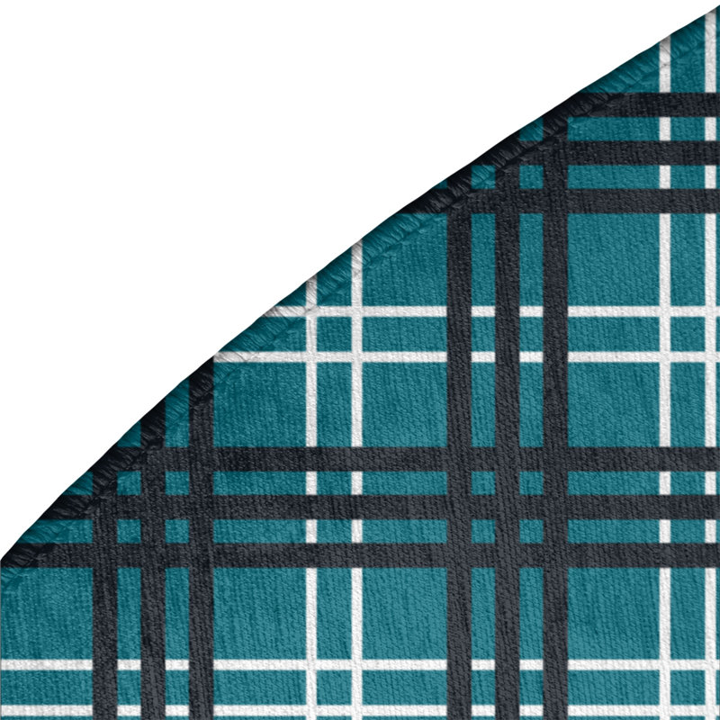 Plaid Indoor Rug, Round 5'