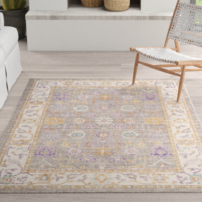 Chukri Oriental Grey/Cream Area Rug
