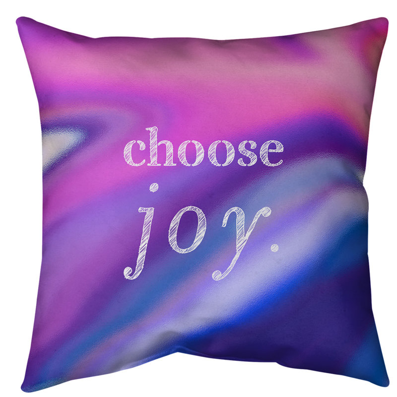 Coussin de sol choose Joy, 40 po x 40 po, Rose et bleu marine