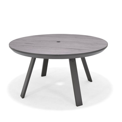 Outdoor Patio Aluminum Round Dining Table by Beachcrest Home