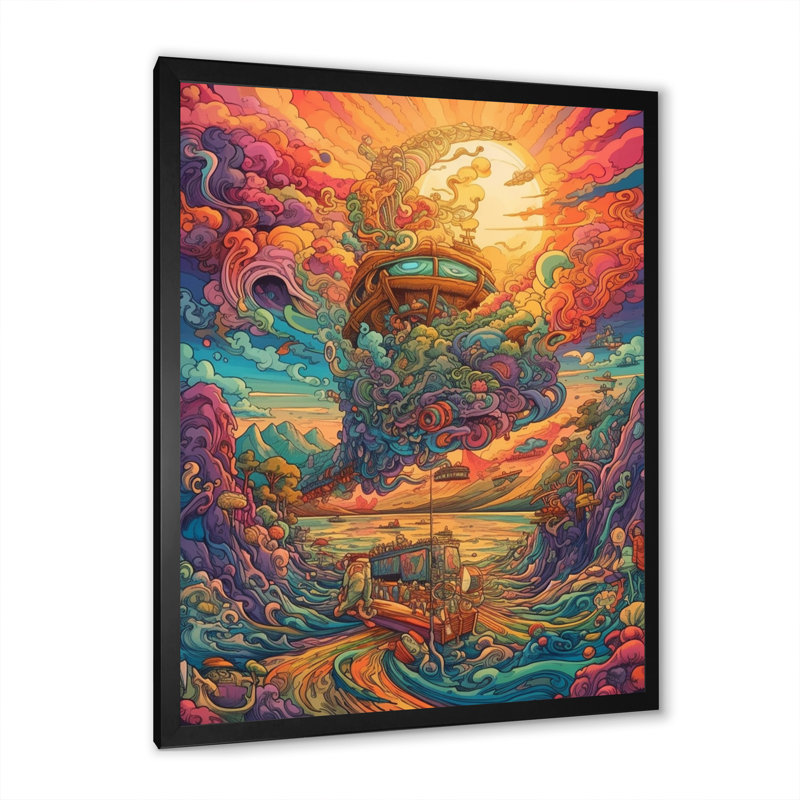 Rainbow Sea Breeze - imprimé, Cadre photo noir, H 20 po x l 12 po x P 1 po