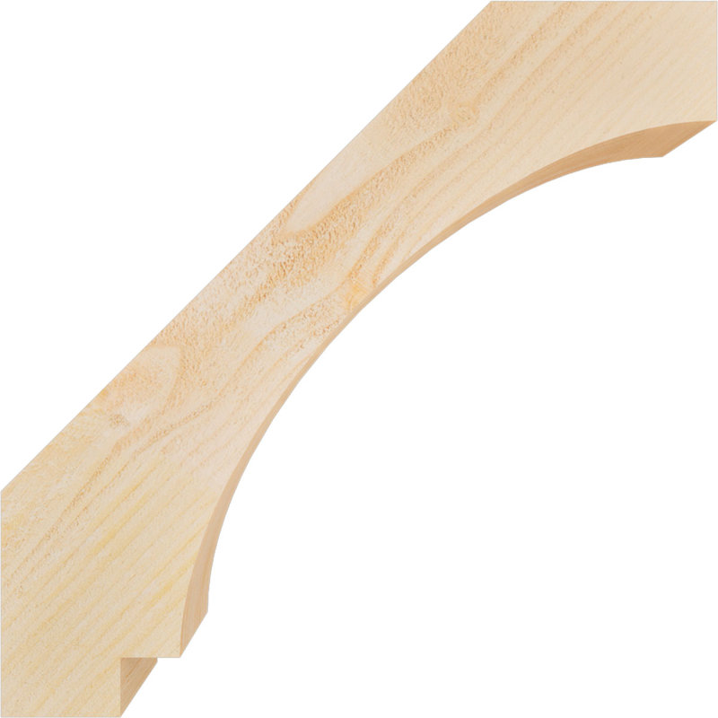 Attelle impériale du genou, Sapin de Douglas, Brute, H 22 po x l 4 po x P 22 po