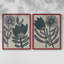 «Blockprint Folk Flowers I», reproduction encadrée de qualité supérieure - prête à être accrochée - aucun clou requis - aucun clou requis-2066086128-2066086132