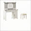 Ensemble de meuble-lavabo Modern Beauty avec miroir à DEL, tabouret rembourré et rangement spacieux