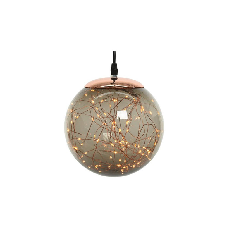 30cm Lighted Bauble, Copper