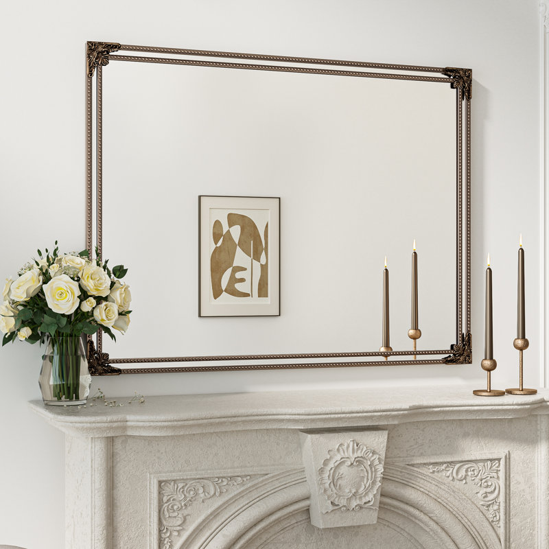 Miroir décoratif mural Berrilee, Or antique, 48 po x 36 po