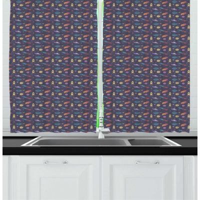 Ruffled Kitchen Curtain