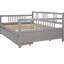 Grey Full Size Daybed With Two Drawers, Made From Solid Wood Drawers - Strong And Construction-1851124384