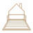 Floor Bed With House-Shaped Headboard-669679278