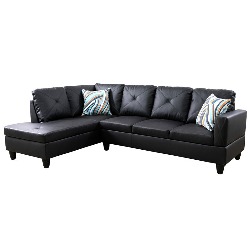 Reynoldsville Faux Leather L-Shaped Sectional Left Hand Facing