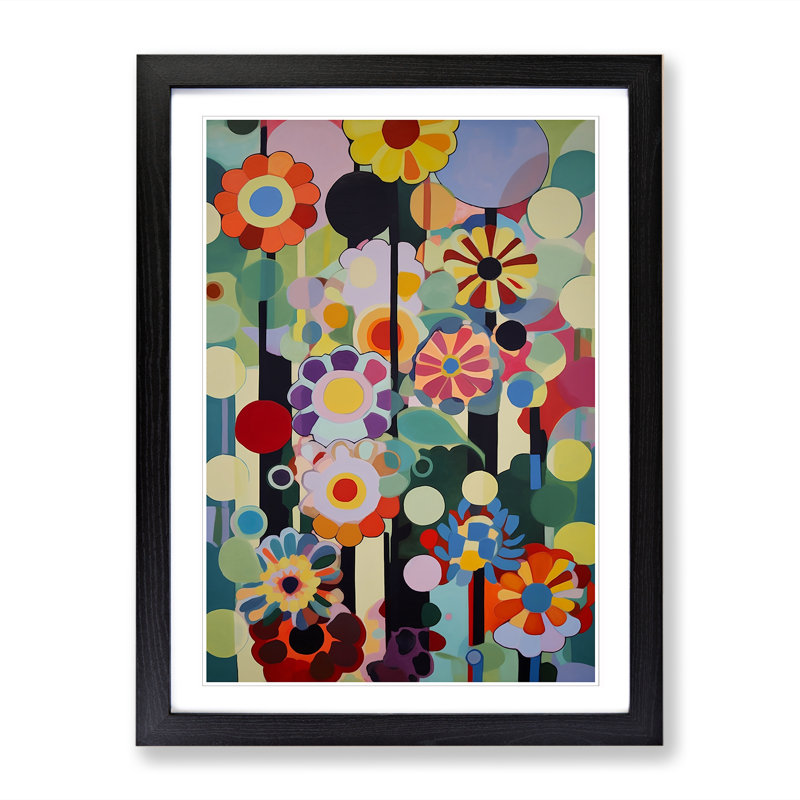 Mixed Flowers Vol.8 - Picture Frame Print, Black, 64cm H x 46cm W x 2cm D