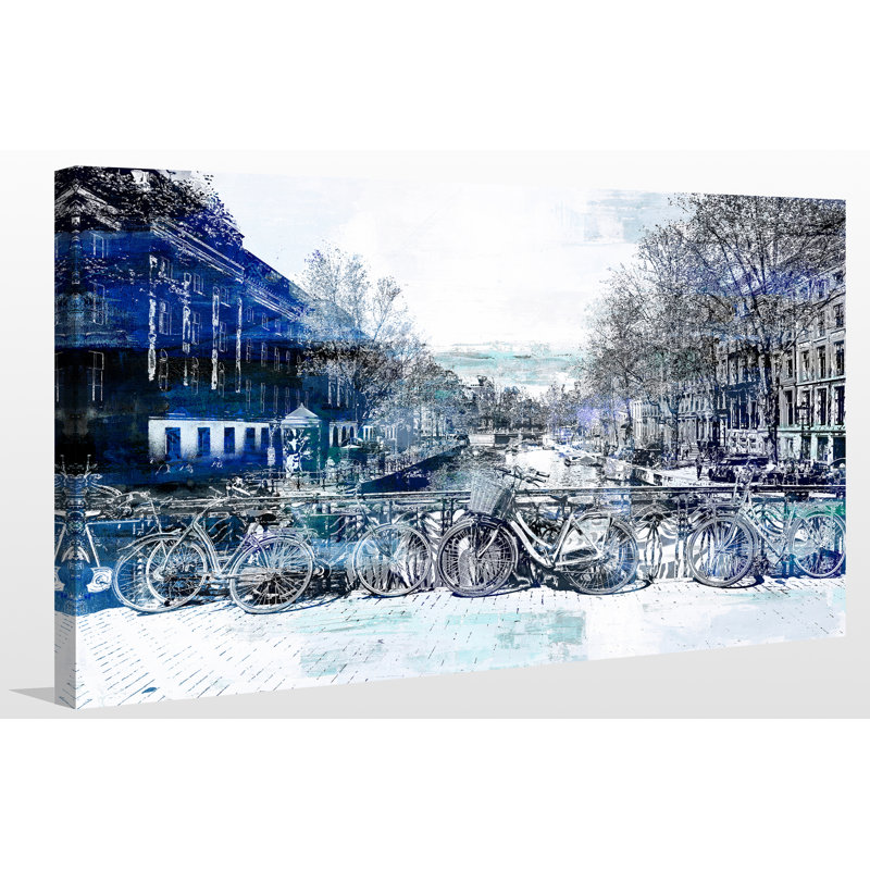 « amsterdam i », reproduction d’impression sur toile tendue, H 28 po x l 48 po