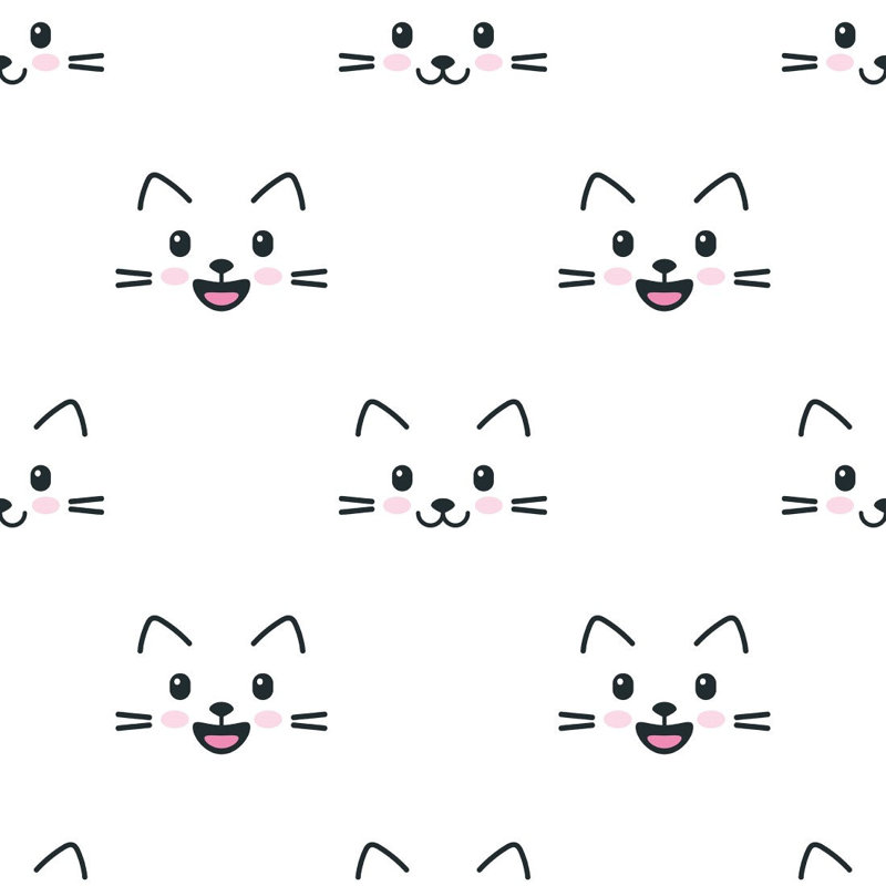 Papier peint auto-adhésif L 96 po x l 24 po Child Like Little Cats N015127