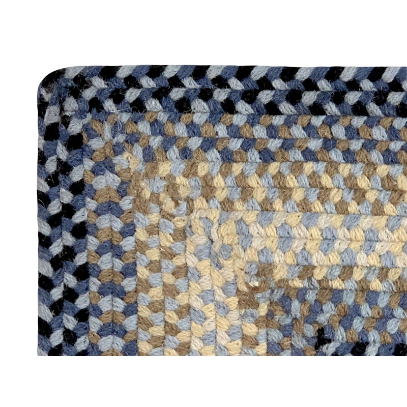 Monnie Geometric Reversible Braided Indoor Farmhouse Area Rugs, 72" x 72" Round