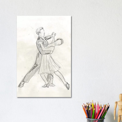 Vintage Ballroom I by June Erica Vess - Wrapped Canvas Print