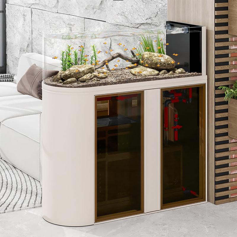 Modern Light Luxury Bottom-Filter Ecological Aquarium, 45.97 Gallon (50.39" H x 46.77" W x 18.58" D)