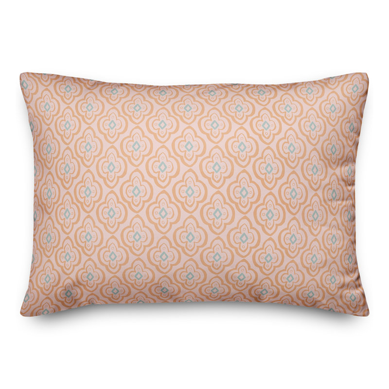 Coussin lombaire géométrique rectangulaire, Rose