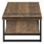 Table basse, accent, cocktail, rectangulaire, salon, L 48 po, stratifié brun