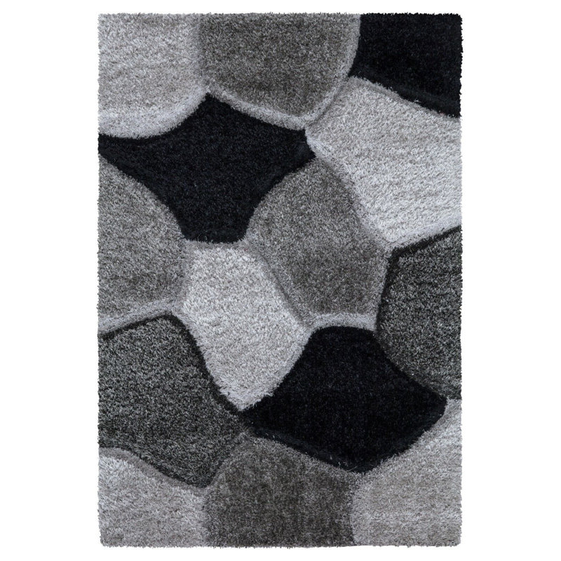 Arreana Rectangle Abstract Shag, Rectangle 80 x 150cm