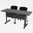 Malikka Rectangle 2 Person Flip Top Training Table and Chair Set with Modesty Panel-1159470020-1159470043