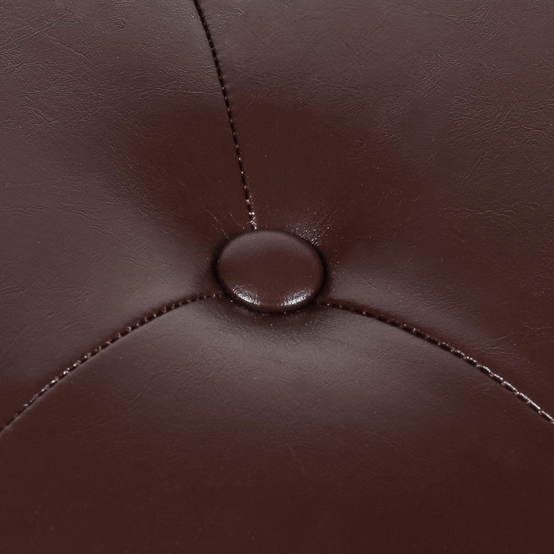 Magoon Faux Leather Ottoman, Dark Espresso