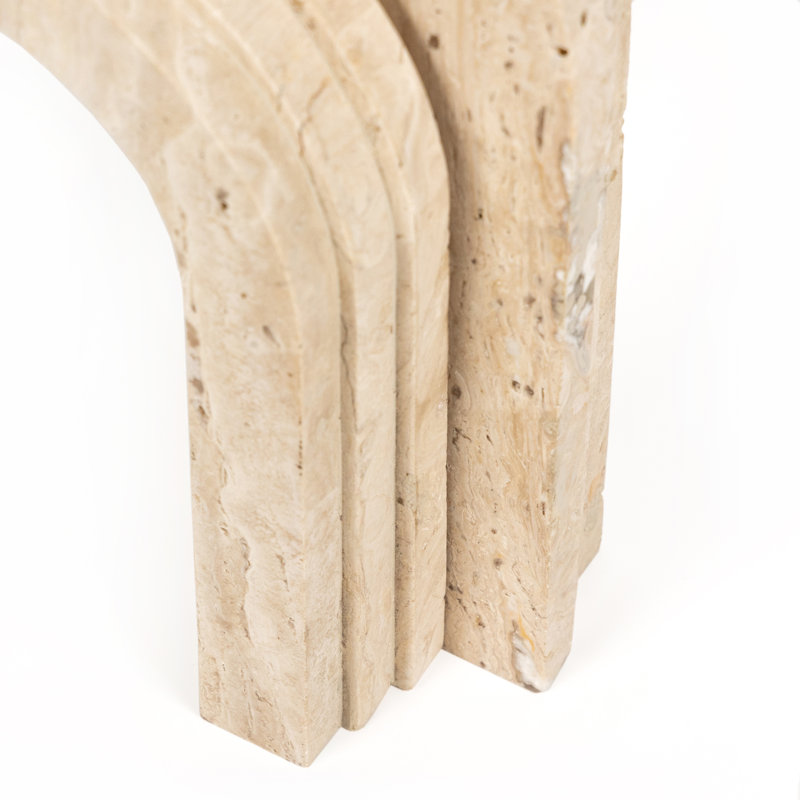 Rockwell 2 Piece Travertine Arches Set, White Travertine